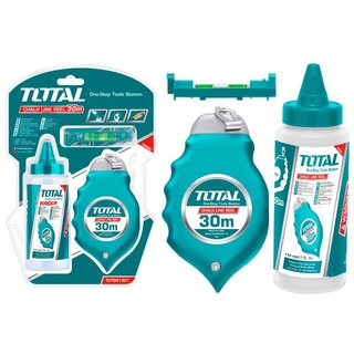 TOTAL บักเต้าตีเส้น 3 ตัวชุด+ระดับน้ำ+ผงฝุ่นสีดำ รุ่น THT661301