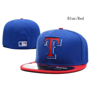 Texas Rangers หมวกเบสบอลพิมพ์ลายโลโก้ 59 Fifty Snapback W Close สําหรับผู้ชายผู้หญิง