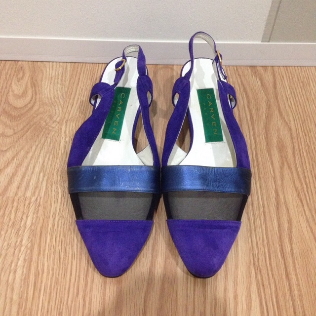 Used!! รองเท้ารัดส้น CARVEN แท้ 💯% Size US 5.5 / 36 - สีม่วง