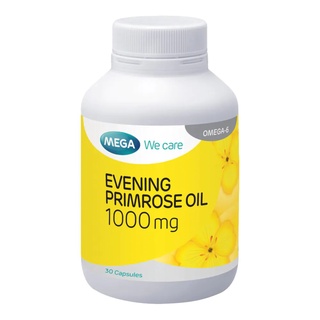 Mega We Care Evening Primrose Oil 1000 mg เมก้า วีแคร์ น้ำมันอีฟนิ่งพริมโรส 1000 มิลลิกรัม ขนาด 30 แคปซูล 07926