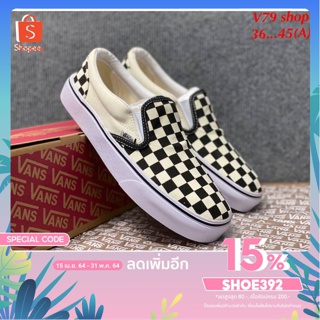 [ลด15%ใช้ SHOE392] รองเท้าผ้าใบ Vans slip on สินค้าพร้อมส่ง