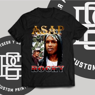 เสื้อคนอ้วน - ASAP ROCKY เสื้อ bootleg ขนาดใหญ่กราฟิกเสื้อยืดสําหรับผู้ชายผู้หญิงแฟชั่น unisex