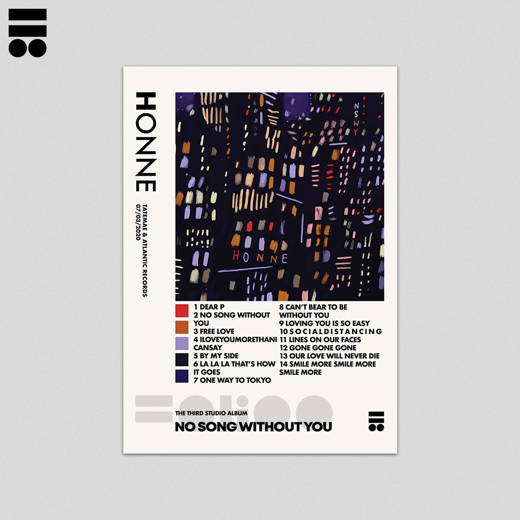 Honne - โปสเตอร์ไม่มีเพลงโดยไม่ต้องคุณ