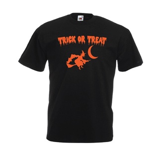 ขายดี เสื้อยืดลําลอง แขนสั้น พิมพ์ลาย SPOOKY HALLOWEEN WITCH Trick or Treat Holiday gift ideas boystop LHbkoc24NAckjh92S