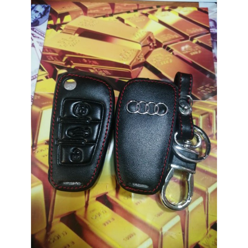 ซองหนังหุ้ม​กุญแจ​AUDI.A1.A3.R8.A8L.Q3.Q7