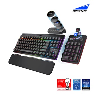 MOUNTAIN Everest Max Modular RGB Gaming Keyboard - US Layout - Cherry MX Hot-Swappable Switches (คีย์บอร์ดเกมมิ่ง)