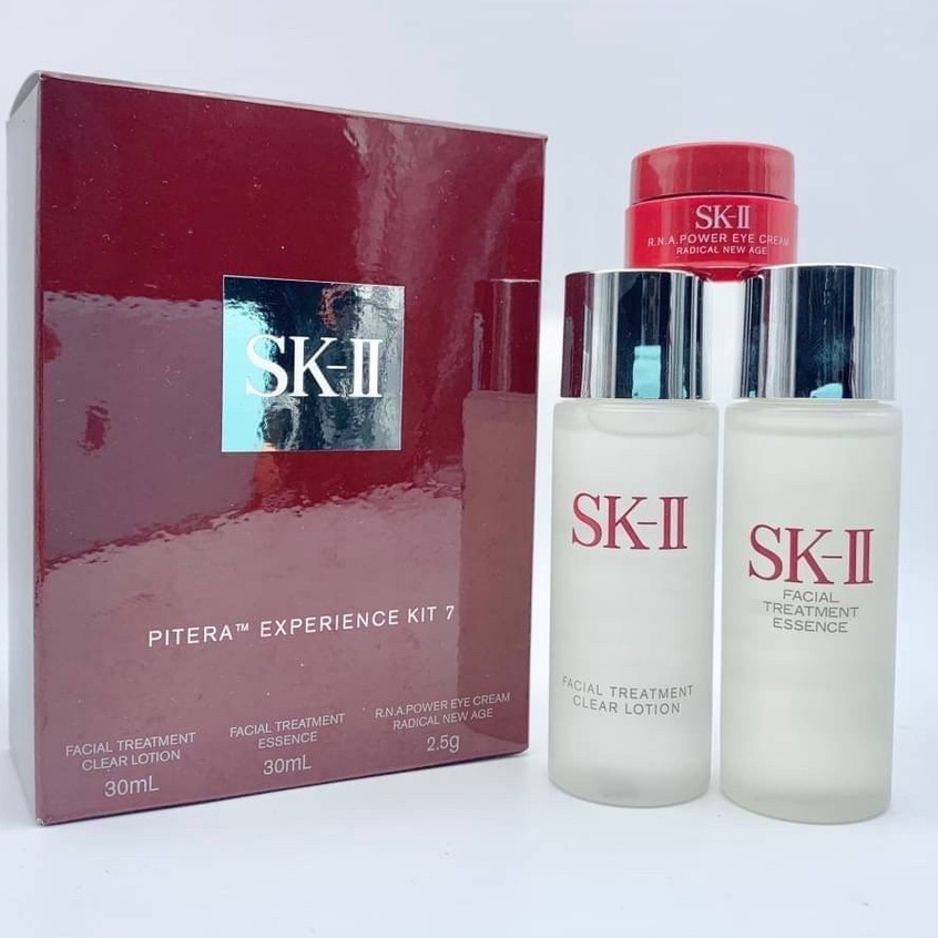 ไม่มีกล่อง SET 3 ชิ้น SK-II Pitera Experience Kit SKII Facial Treatment Clear Lotion 30mL essence 30