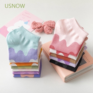 Usnow ถุงเท้าข้อสั้นแฟชั่นสําหรับผู้หญิง