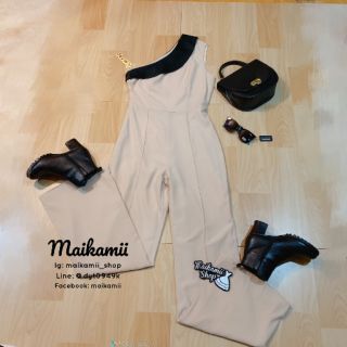 จั้มสูทขายาวสีเบจ Jumpsuit​ 🔥m🔥