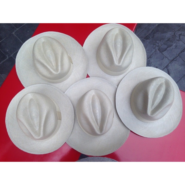 Panama Hat Fedora Classic Grey Color.