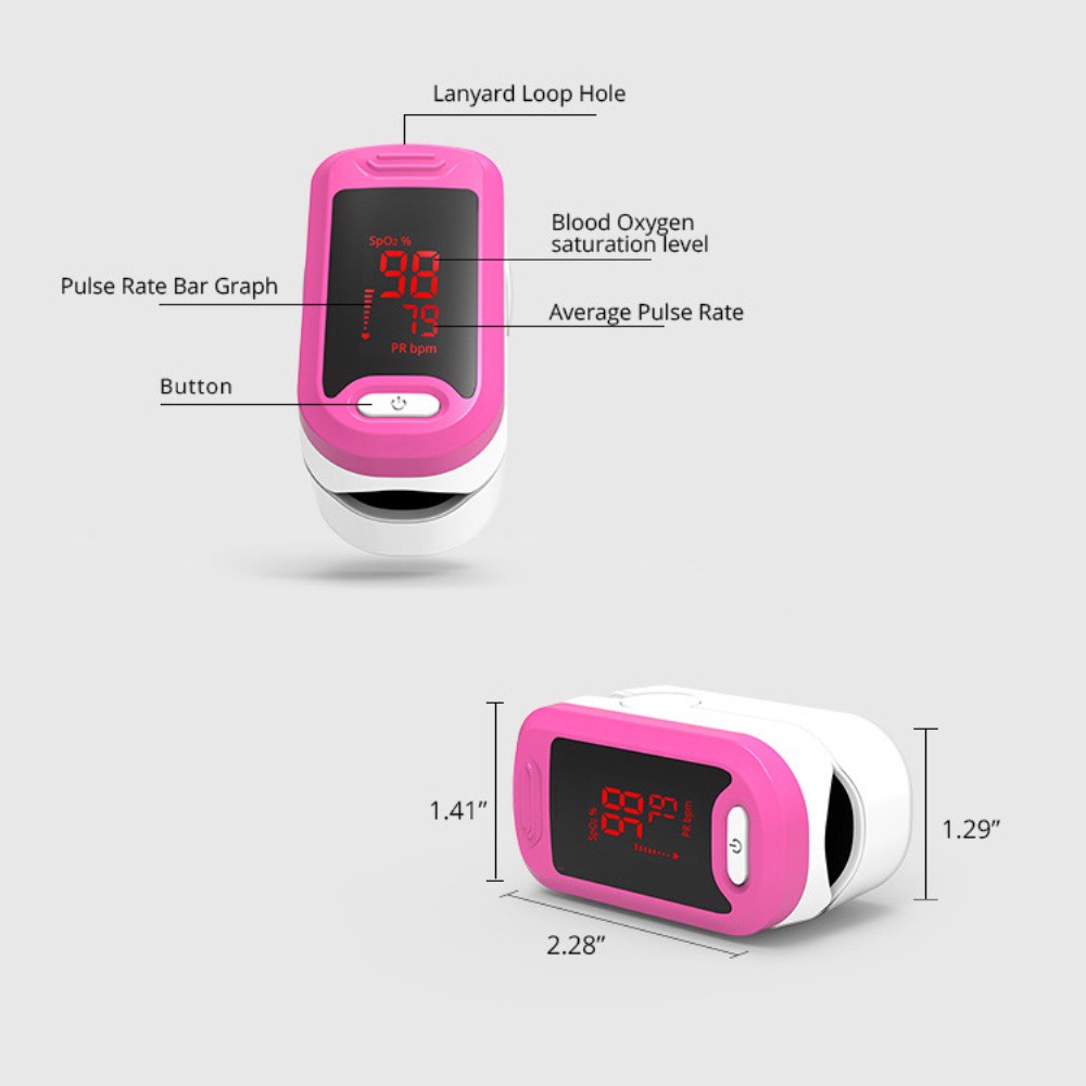 2021new☒♗❡LED Digital Screen Fingertip Oximeter Highlight Display Oximeter Household 9G