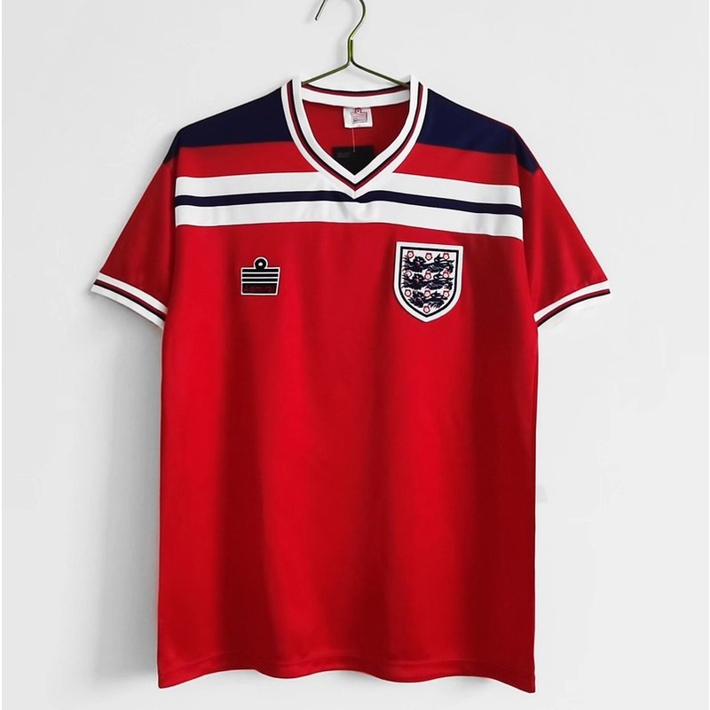 เสื้อกีฬาแขนสั้น ลายทีมชาติฟุตบอล England 1982 season ชุดเหย้า เยือน คุณภาพสูง AAA S-XXL