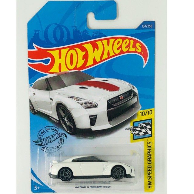 Hot Wheels 2020 HW Speed Graphics – Nissan GT-R (R35), Weiß, 137/250, Sammlerauto