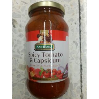 San Remo Spicy Tomato&amp;Capsicum ซอสมะเขือเทศผสมพริกไทย 500 กรัม