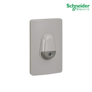 Schneider Electric สวิตช์กดกระดิ่ง IP44 ชนิดกันน้ำพร้อมไฟสัญญาณสีฟ้า สีเทา รุ่น Concept - A3031WBP_GY - ชไนเดอร์