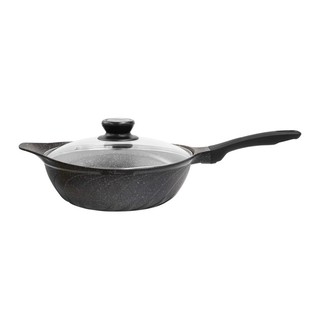 Seagull Non Stick Pan กระทะทรงลึก เคลือบลายหินอ่อน เอ็มเพอเรอร์ อินฟินิตี้ 28 ซม. พร้อมฝาแก้ว