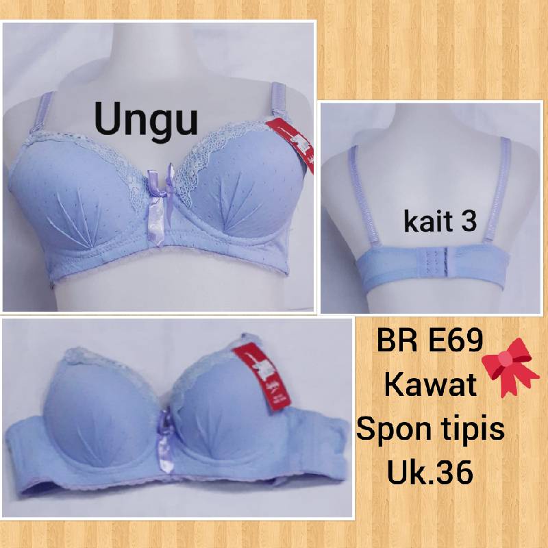 UNGU BH / BR E69 สายฟองน้ําบางสีม่วง ขนาด 36