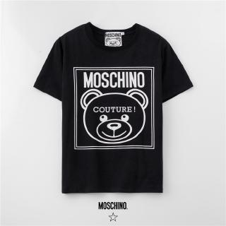 classic printed short-sleeved unisex shirt white black wild pattern logo print basic o-neck   short-sleeve t-shirtsเสื้อ