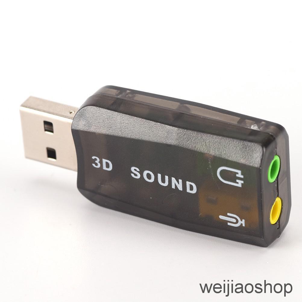 ❤❤อะแดปเตอร์แจ็คหูฟังสเตอริโอ Usb 5.1 เป็น 3.5 มม. การ์ดเสียง 3D