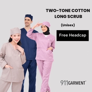 [ทูโทน/ รุ่นเดนิม] SET Long Scrub Doctor/Doctors Uniform/OK …