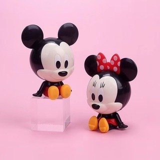 ตุ๊กตาฟิกเกอร์ Mickey Minnie Mouse ของเล่นสําหรับเด็ก 2 ชิ้น / ชุด