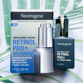 (Neutrogena®) Rapid Wrinkle Repair Retinol Pro+ 5% Power Serum 30ml นูโทรจีนา เรตินอล โปรพลัส เซรั่ม