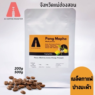 เมล็ดกาแฟปางมะผ้า จังหวัดแม่ฮ่องสอน wash process ( 200g, 500g) บริการบดฟรี หอมอร่อย คั่วอ่อน,กลาง,เข้ม