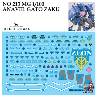 ดีคอลน้ำ [DELPI] 213 MG ANAVEL GATO ZAKU 1/100 [WATER DECAL]