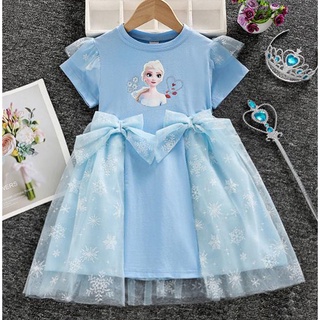 ชุดเดรสกระโปรง ผ้าฝ้าย ปักเลื่อม สไตล์เจ้าหญิง สําหรับเด็กผู…