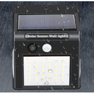Solar motion sensor light ไฟติดผนังรั้วบ้าน เซ็นเซอร์ ไฟโซล่าเซลล์ ไฟฉุกเฉิน ใช้พลังงานแสงอาทิตย์ 20 LED