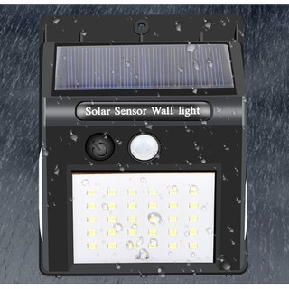 Solar motion sensor light ไฟติดผนังรั้วบ้าน เซ็นเซอร์ ไฟโซล่าเซลล์ ไฟฉุกเฉิน ใช้พลังงานแสงอาทิตย์ 20 LED