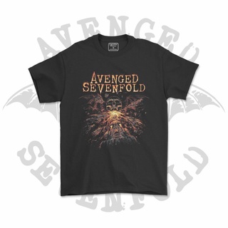 คอลูกเรือเสื้อยืดคอกลมเสื้อยืด ลาย Avenged SEVEN FOLD A7X BAND V3ผ้าฝ้ายแท้