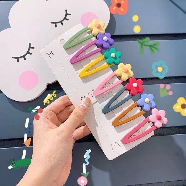 ❤️ กิ๊บติดผมดอกไม้ สีพาสเทล 8 สี G013