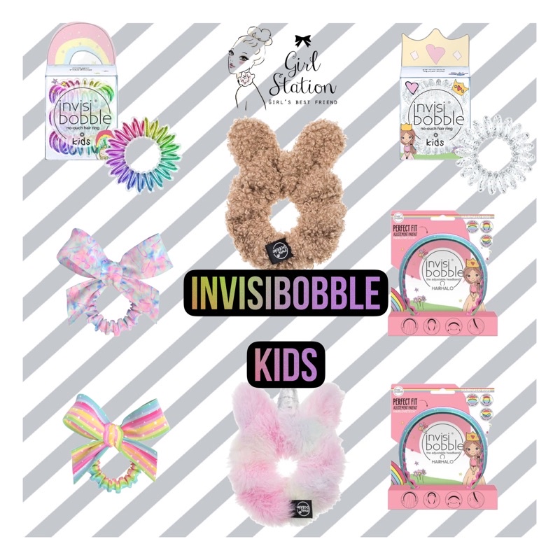 ของแท้ % ส่งไวมาก สำหรับผมบาง ยางรัดผม invisibobble Kids Rainbow แบ่งขาย/1 เส้น