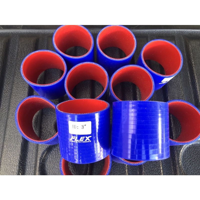 ท่อยางอินเตอร์ ขนาด เข้า-ออก 3 นิ้ว สีนำ้เงิน Flex หนา ทน เหนียว