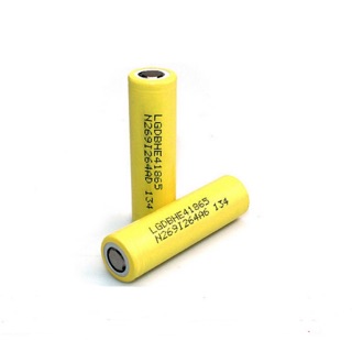 ถ่านชาร์จ18650 3.7V   ถ่านLG 18650 ก้อนสีเหลือง 134