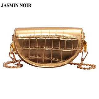 Jasmin NOIR กระเป๋าสะพายข้าง ลายหนังจระเข้ สายโซ่ สําหรับผู้หญิง