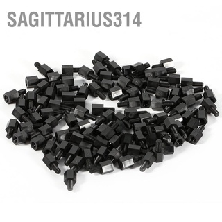 Sagittarius314 น็อตสกรูหัวกลม ไนล่อน พลาสติก หกเหลี่ยม M2 M3 M4 ตัวผู้ ตัวเมีย 100 ชิ้น