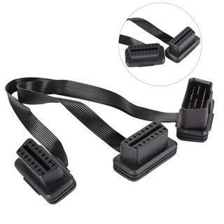 อะแดปเตอร์เชื่อมต่อสายเคเบิ้ล Sf flat 16 pin elm 327 obd 2 male to dual female y