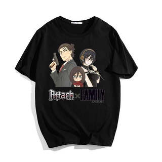 เสื้อยืดโอเวอร์ไซส์เสื้อยืดแขนสั้นลําลอง พิมพ์ลายการ์ตูนอนิเมะ Spy X Family โอเวอร์ไซซ์ สําหรับผู้หญิง และผู้ชายS-3XL