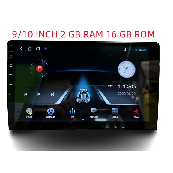 Android Version 12 ใหม่ T3l 2GB Ram+16GB Rom (แผงเดียว) Q Led Android 9 / 10 นิ้วรถ Player Monitor