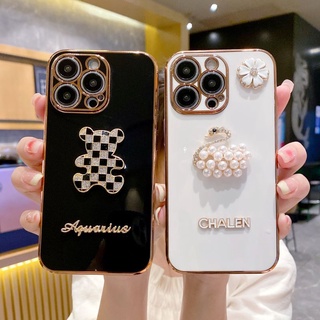 เคสโทรศัพท์มือถือ ประดับคริสตัล ลายหงส์ และหมีน่ารัก 3D สําหรับ Huawei MATE 30 40 50 Pro P40 50 Pro