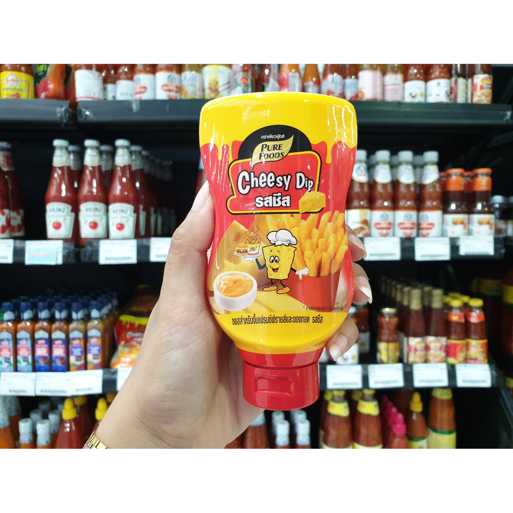 Pure Foods เพียวฟู้ดส์ ชีสซี่ ดิป 200 กรัม ขวดบีบ (7169) Cheesy Dip มายองเนส รสชีส ชีส ดิป