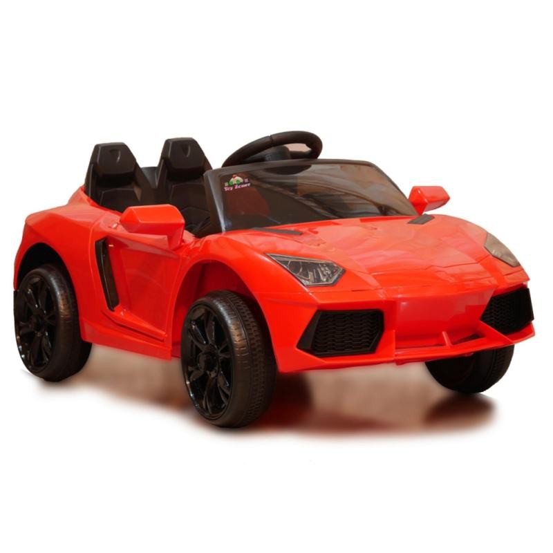 Lamborghini Aventador 12V 2 Motors รถแบตเตอรี่ รถเด็กนั่งไฟฟ้า รถเด็กเล่นบังคับวิทยุ - สีแดง