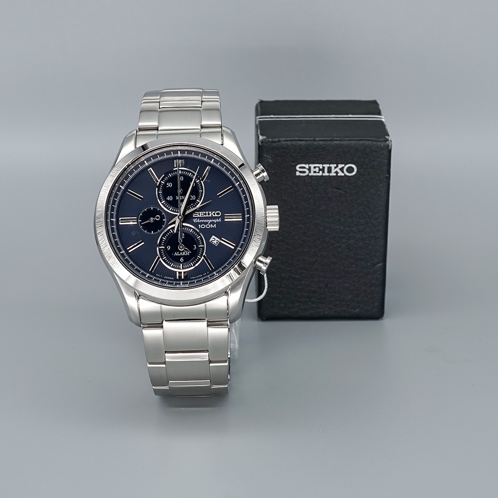 Seiko chronograph cheap 100m blue