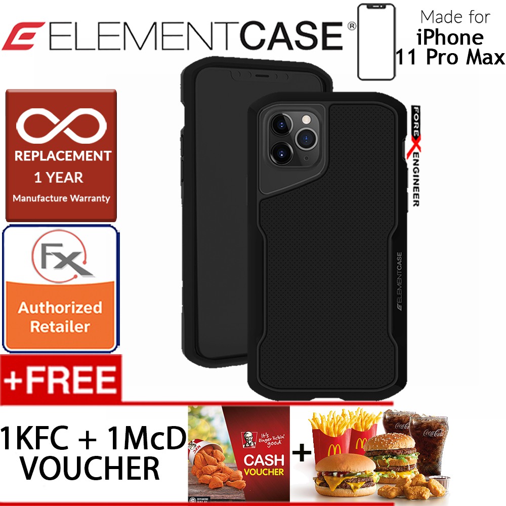 Element Case Shadow สําหรับ iPhone 11 Pro Max (สีดํา) + ฟรี Voucher KFC Cash 1 ชิ้น + Voucher McD Ca