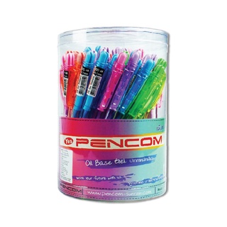 ปากกาน้ำเงิน Pencom CYP9-BL ด้ามใส ปากกาหมึกน้ำมันแบบกดน้ำเงินด้ามใส แพ็ค 50 ด้าม