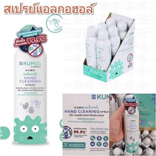 สเปรย์​แอลกอฮอล์​ Kumo ทำความสะอาดโดยไม่ต้องล้างออก​ ยับยังแบคทีเรียได้ถึง​99.9%