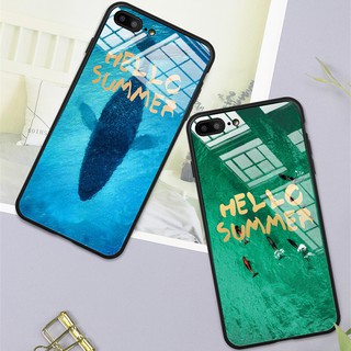 เคส  OPPO Reno8T 8Z A78 Reno6 Pro Reno6 5G A94 Reno 5 5Pro Reno 4 Pro 5G Reno2 2F Reno F11 Pro F9 F7 F5 เคสแก้ว ยากเคส    Tempered Glass Back Shockproof Hard Casing Glass Case