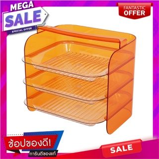 ถาดอาหารแบบลิ้นชัก 3 ชั้น KECH สีส้ม อุปกรณ์ใส่อาหาร 3-TIER FOOD SERVING TRAY KECH ORANGE